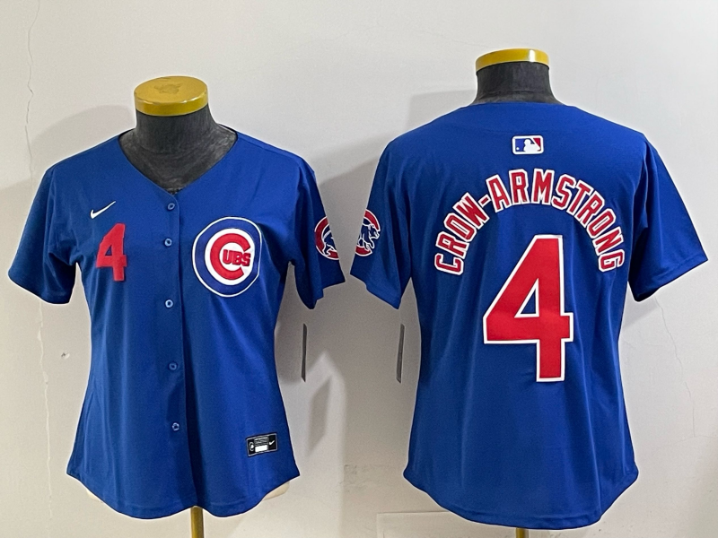 Youth Chicago Cubs #4 Crow-Armstrong Blue Nike MLB 2025 Jersey 008->youth mlb jersey->Youth Jersey